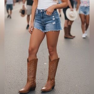 Altar’d State distressed denim jean shorts S